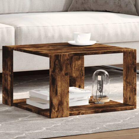 Coffee Table Smoked Oak 51.5x51.5x30 cm Engineered Wood vidaXL