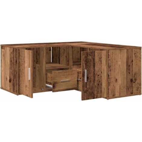 Corner Cabinet Old Wood 160x40x45 cm Engineered Wood vidaXL