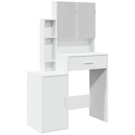Dressing Table with Cabinet White 80x35x132 cm vidaXL