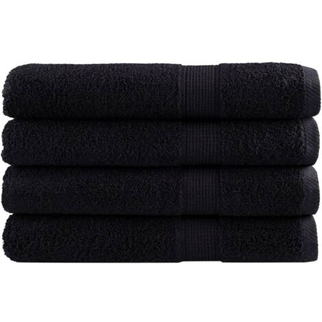 Premium Sauna Towels SOLUND 4 pcs Black 80x200 cm 600 gsm vidaXL (1/5)