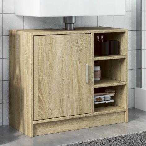 Sink Cabinet Sonoma Oak 63x29x55 cm Engineered Wood vidaXL (1/5)
