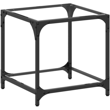 Coffee Table with Transparent Glass Top 40x40x40 cm Steel vidaXL