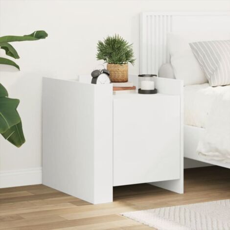Bedside Cabinet White 45x50x50 cm Engineered Wood vidaXL