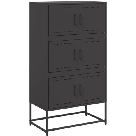 Sideboard Black 68.5x38.5x123.5 cm Steel vidaXL (1/5)