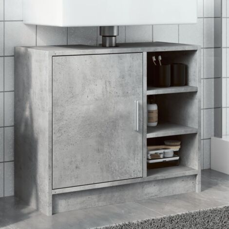 Sink Cabinet Concrete Grey 63x29x55 cm Engineered Wood vidaXL