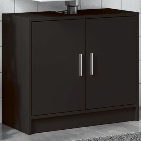 Sink Cabinet Black 63x29x55 cm Engineered Wood vidaXL