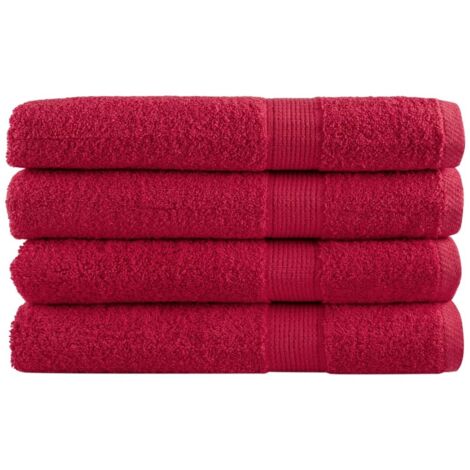 Premium Towels SOLUND 4 pcs Red 100x200 cm 600 gsm vidaXL (1/5)