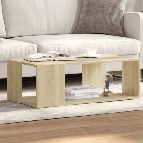Coffee Table Sonoma Oak 89.5x48x30 cm Engineered Wood vidaXL