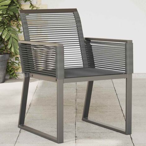 Garden Chairs 4 pcs Black Poly Rattan vidaXL