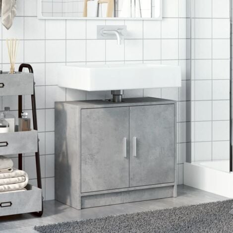 Sink Cabinet Concrete Grey 63x29x55 cm Engineered Wood vidaXL
