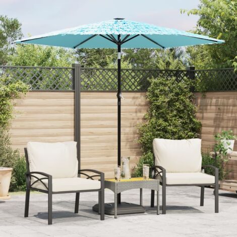 Garden Parasol with Steel Pole Blue 223x223x213 cm vidaXL (1/5)