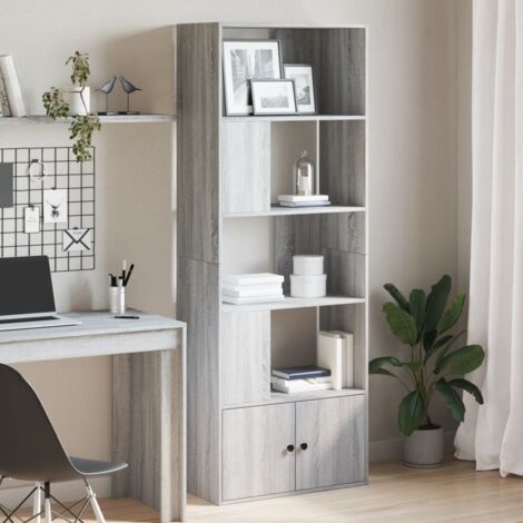 Bookcase Grey Sonoma 70x36x189 cm Engineered Wood vidaXL (1/5)