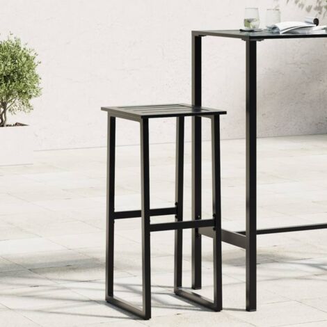 Bar Stools 2 pcs Black 38x38x80 cm Powder-coated Steel vidaXL (1/5)