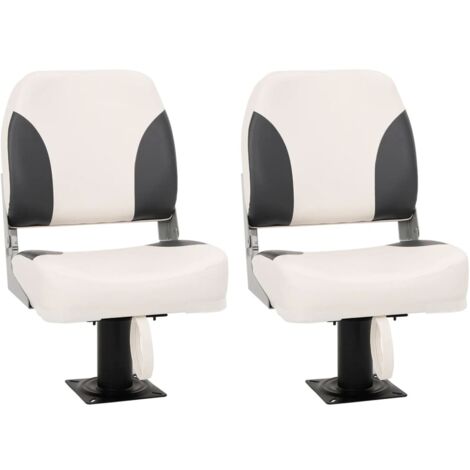 Foldable Boat Seat 2 Set Low Backrest vidaXL