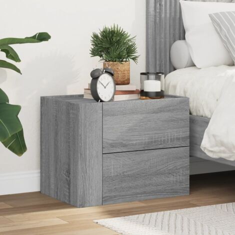 Wall-mounted Bedside Cabinet Grey Sonoma 45x30x35 cm vidaXL (1/5)