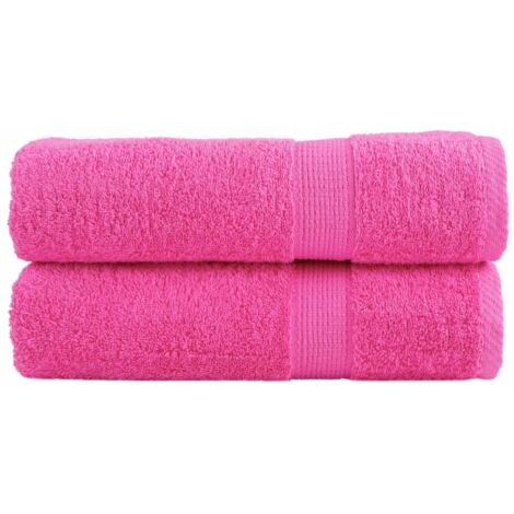 Premium Hand Towels SOLUND 2 pcs Pink 50x100 cm 600 gsm vidaXL