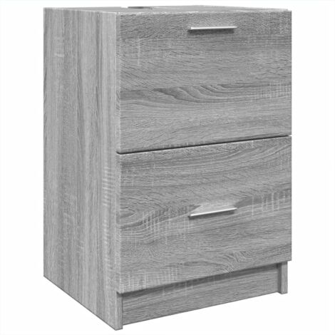 Sink Cabinet Grey Sonoma 40x37x59 cm Engineered Wood vidaXL