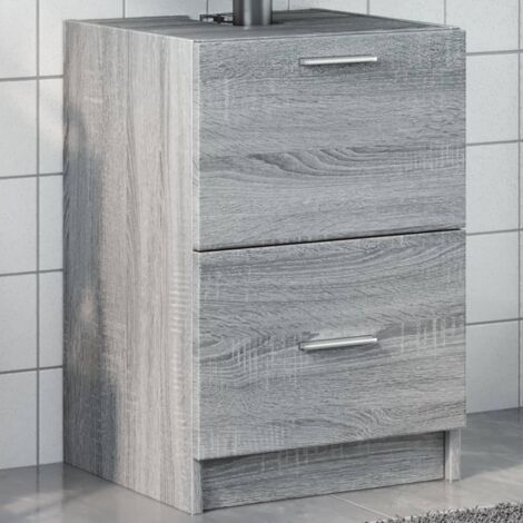 Sink Cabinet Grey Sonoma 40x37x59 cm Engineered Wood vidaXL