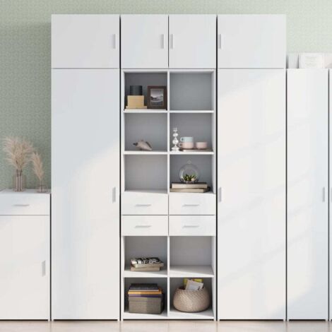 Storage Cabinet White 70x42.5x225 cm Engineered Wood vidaXL