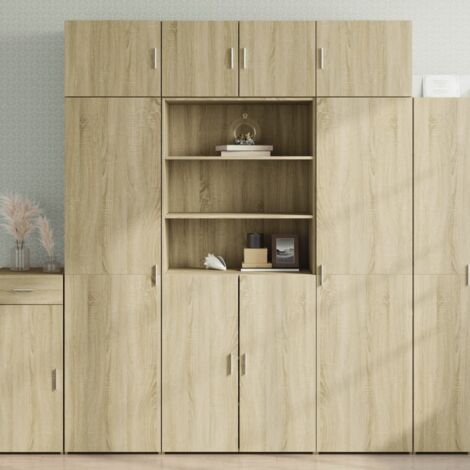 Storage Cabinet Sonoma Oak 80x42.5x225 cm Engineered Wood vidaXL