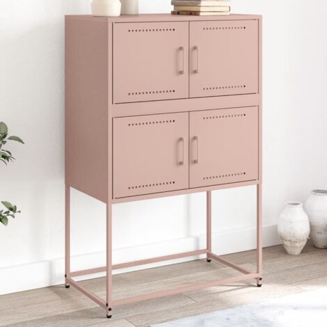 Sideboard Pink 68.5x38.5x107 cm Steel vidaXL (1/5)