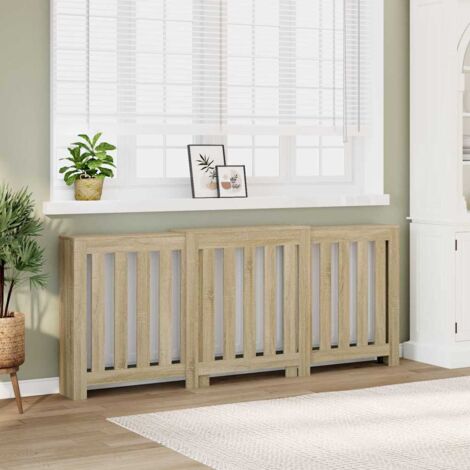 Radiator Cover Sonoma Oak 205x21.5x83.5 cm Engineered Wood vidaXL