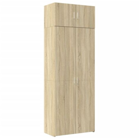 Storage Cabinet Sonoma Oak 80x42.5x225 cm Engineered Wood vidaXL