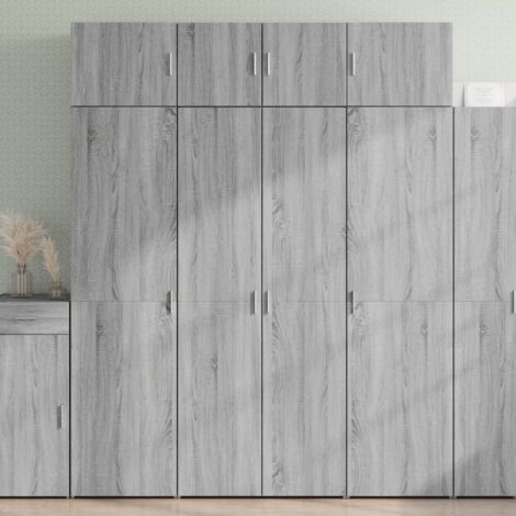 Highboard Grey Sonoma 80x42.5x185 cm Engineered Wood vidaXL