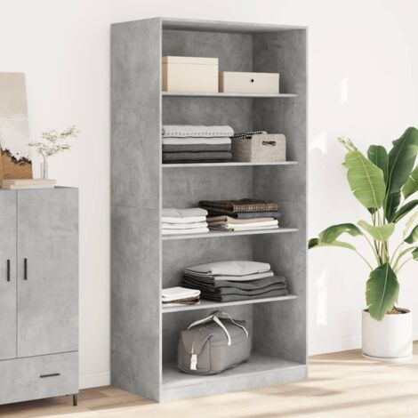 Wardrobe Concrete Grey 100x50x200 cm Engineered Wood vidaXL