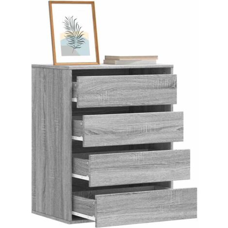 Corner Chest of Drawers Grey Sonoma 60x41x76 cm Engineered Wood vidaXL