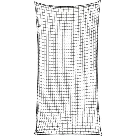 Trailer Net with Elastic Rope Black 7x3.5 m PP vidaXL