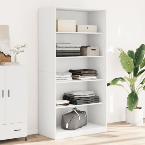 Wardrobe White 100x50x200 cm Engineered Wood vidaXL