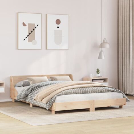 Bed Frame without Mattress 120x190 cm Small Double Solid Wood Pine vidaXL