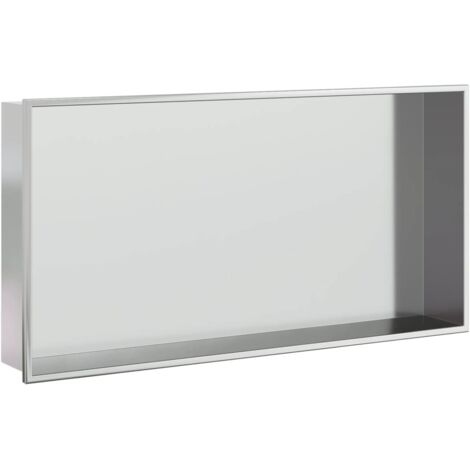 Shower Niche Brushed Silver 62x32x9 cm Stainless Steel vidaXL