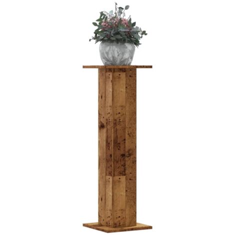 Plant Stands 2 pcs Old Wood 30x30x95 cm Engineered Wood vidaXL