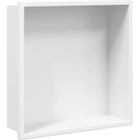 Shower Niche Matt White 32x32x9 cm Stainless Steel vidaXL