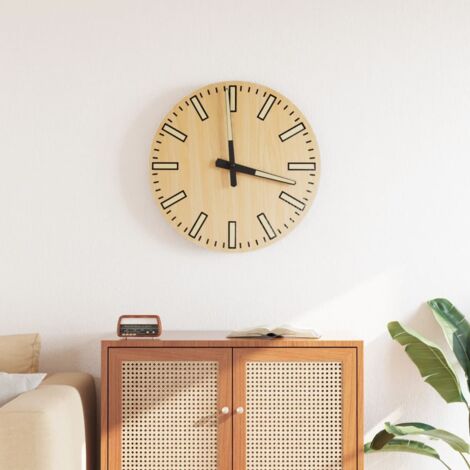 Wall Clock with Luminous Scales and Pointers Yellow Ø30 cm vidaXL