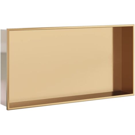 Shower Niche Brushed Gold 62x32x9 cm Stainless Steel vidaXL