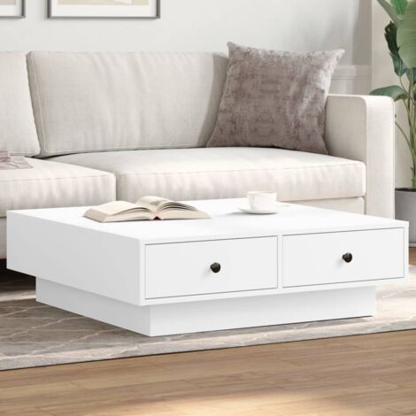 Coffee Table White 90x90x28 cm Engineered Wood vidaXL