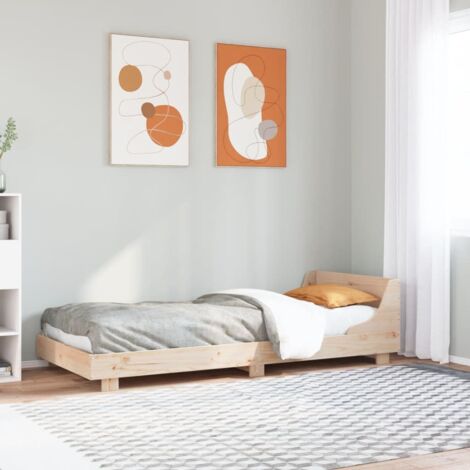 Bed Frame without Mattress 90x190 cm Single Solid Wood Pine vidaXL
