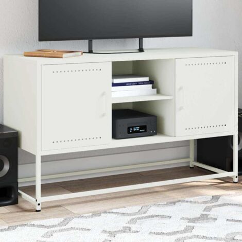 TV Cabinet White 100.5x39x60.5 cm Steel vidaXL (1/5)