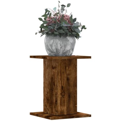 Plant Stands 2 pcs Smoked Oak 30x30x40 cm Engineered Wood vidaXL