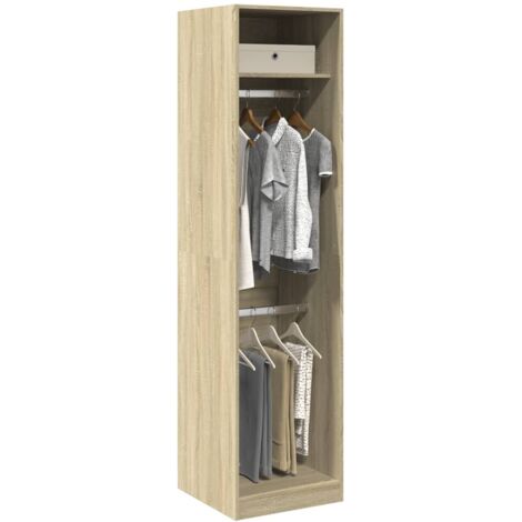 Wardrobe Sonoma Oak 50x50x200 cm Engineered Wood vidaXL