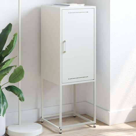 Highboard White 36x39x107 cm Steel vidaXL (1/5)
