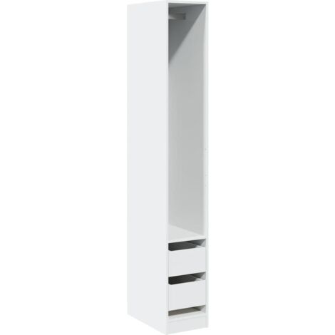 Wardrobe White 30x50x200 cm Engineered Wood vidaXL