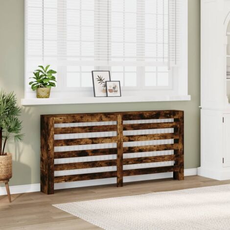 Radiator Cover Smoked Oak 175x20x82 cm Engineered Wood vidaXL