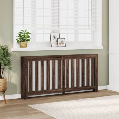 Radiator Cover Brown Oak 175x20x82 cm Engineered Wood vidaXL
