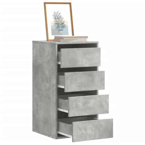 Corner Chest of Drawers Concrete Grey 40x41x76 cm Engineered Wood vidaXL