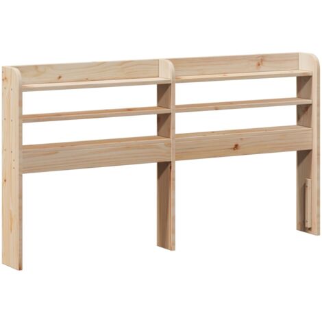 Headboard with Shelves 150 cm Solid Wood Pine vidaXL