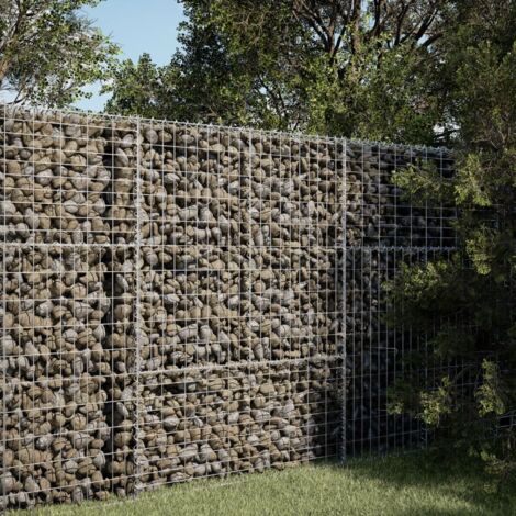 Gabion Basket with Cover 100x100x150 cm Galvanised Iron vidaXL
